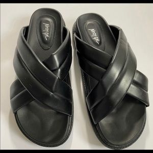 Nasty Gal Black Slides